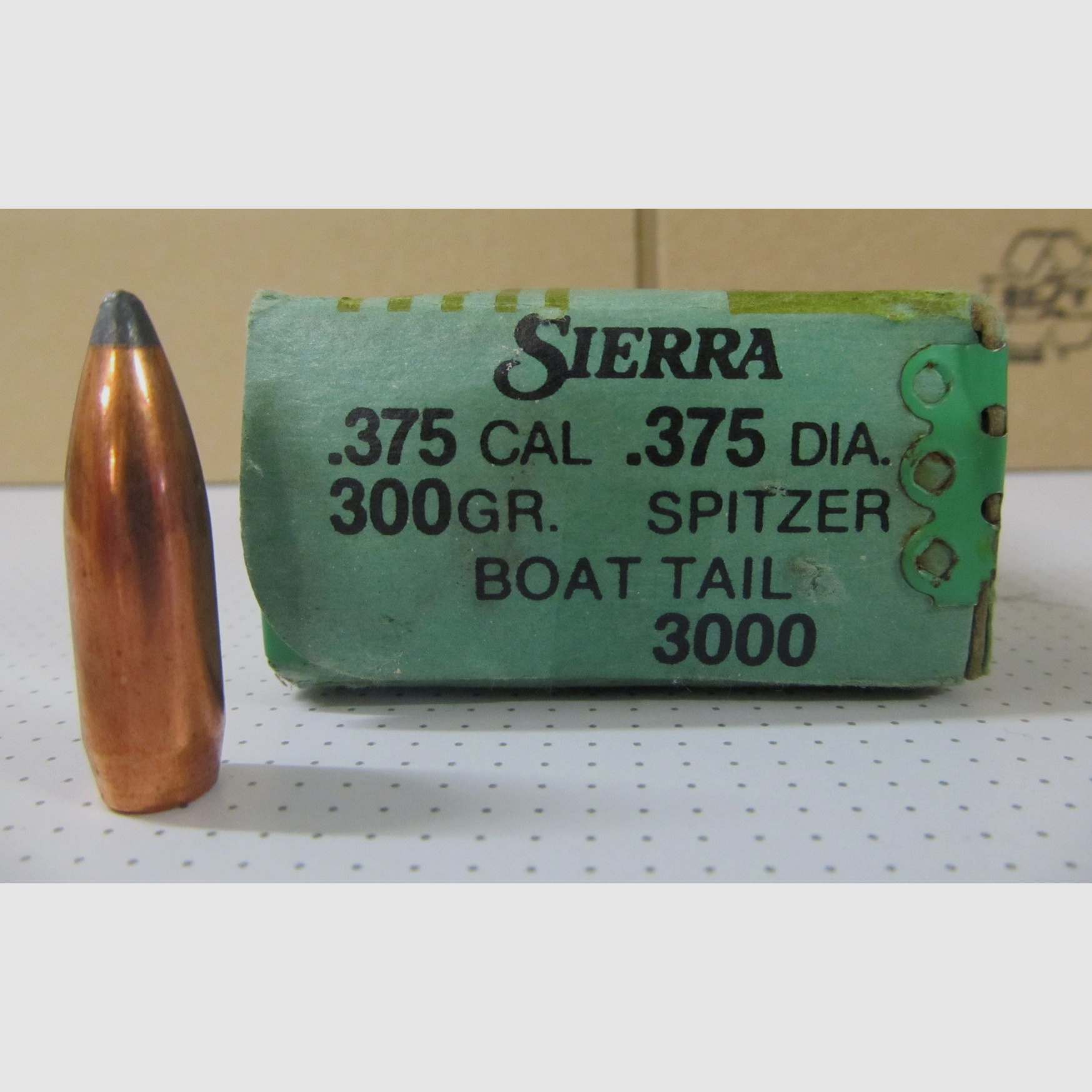 Sierra .375 Cal. 300 grs. Spitzer Boat Tail