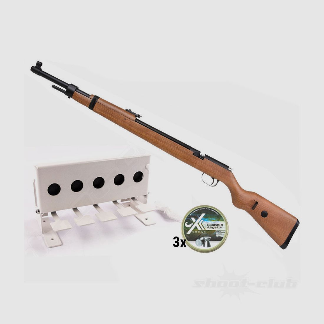 Diana Mauser K98 PCP Pressluftgewehr 4,5mm im Biathlon-Set