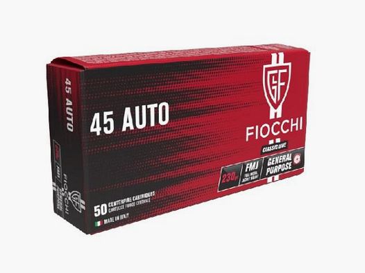 FIOCCHI Pistolenmunition .45Auto VM 230 grs 50 Stk