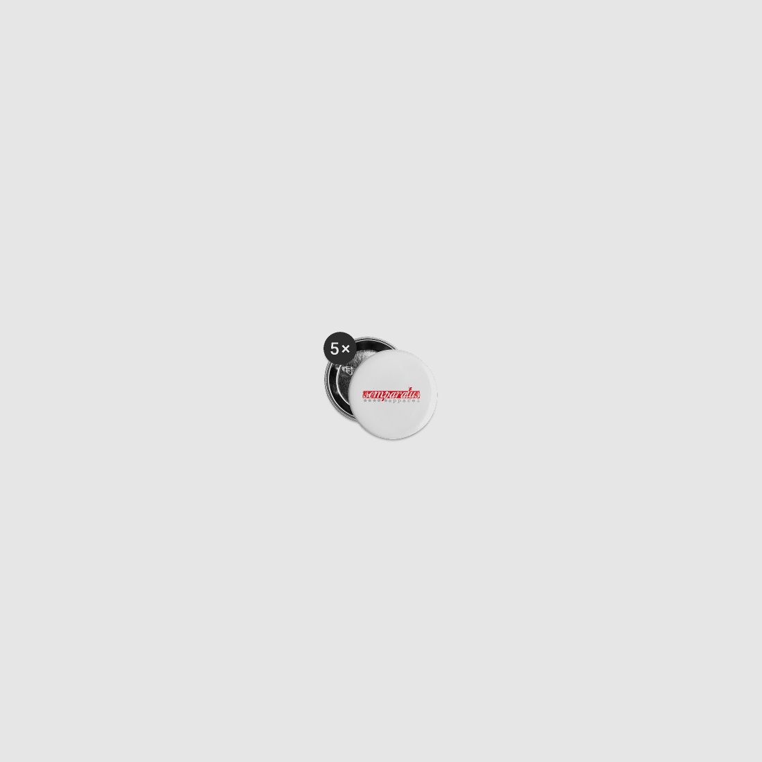 semparatus logo red/grey - Buttons klein 25 mm (5er Pack) Weiß