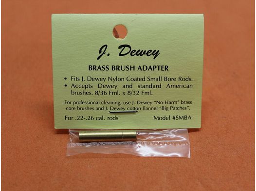 Adaptateur de brosse Dewey Dewey (SMBA) pour tiges de nettoyage .22-.26