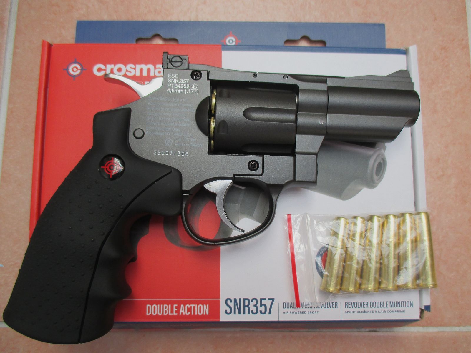 Nieuw Crosman SNR357 in OVP BB Diabolo CO2 revolver 12 laadhulzen 1 CO2 patroon 4,5 177, afbeelding 1 van 2