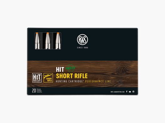 RWS cal. 300 Win Mag HIT Canne Corte 10,7 / 165grs - Scatola da 20 pz