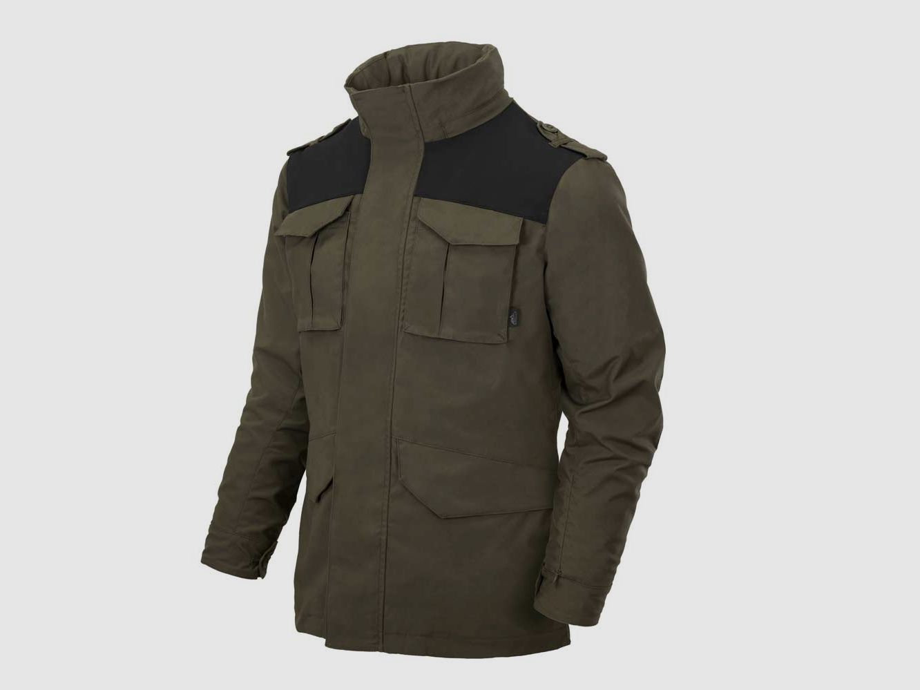 HELIKON-TEX M65 COVERT JACKE TAIGA GREEN - SCHWARZ