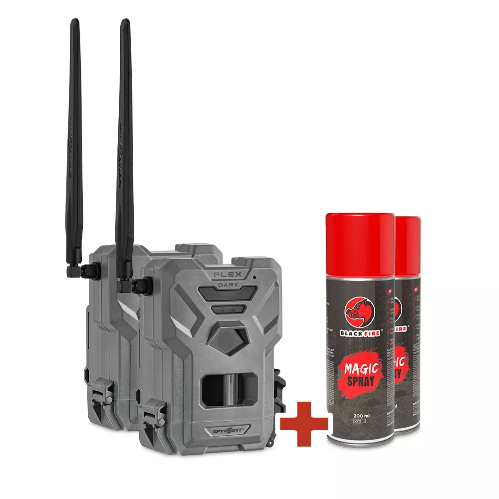 BLACK FLEX Bundle 3 - SPYPOINT FLEX-DARK Twin-Pack + BLACK FIRE Magic Spray, image 1 sur 3