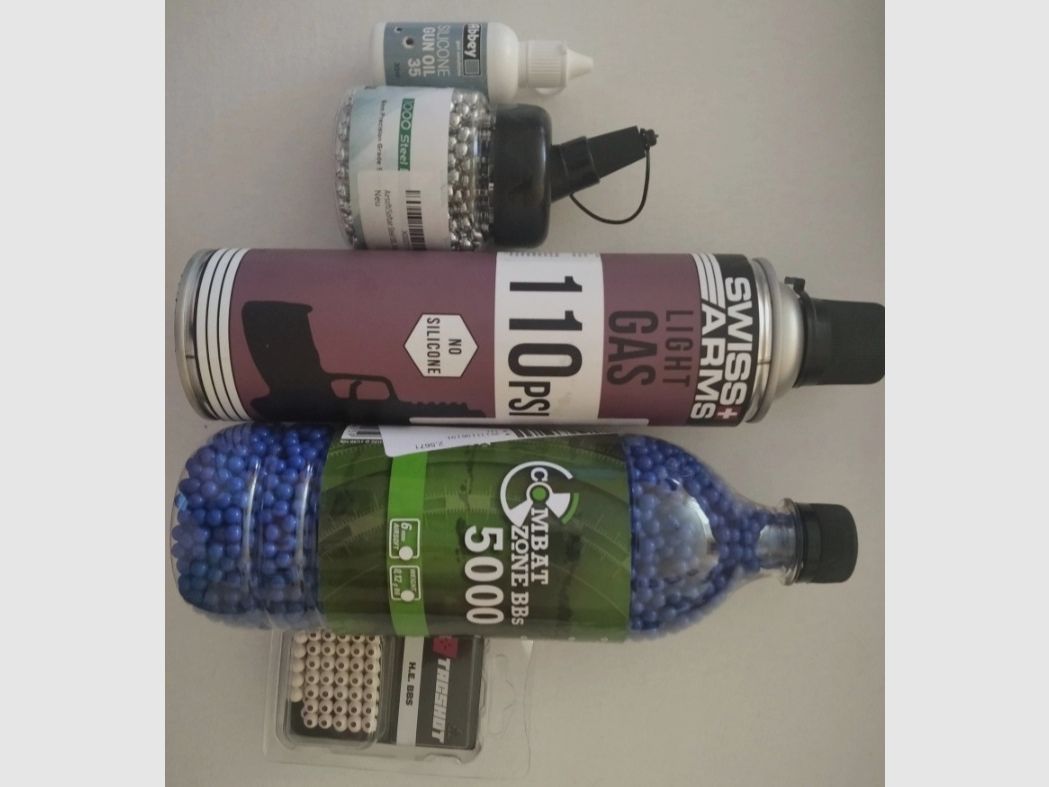 6mm balas de fogueo con gas valor balas 6mm BB con diferentes balas y gas y aceite para armas de Airsoft