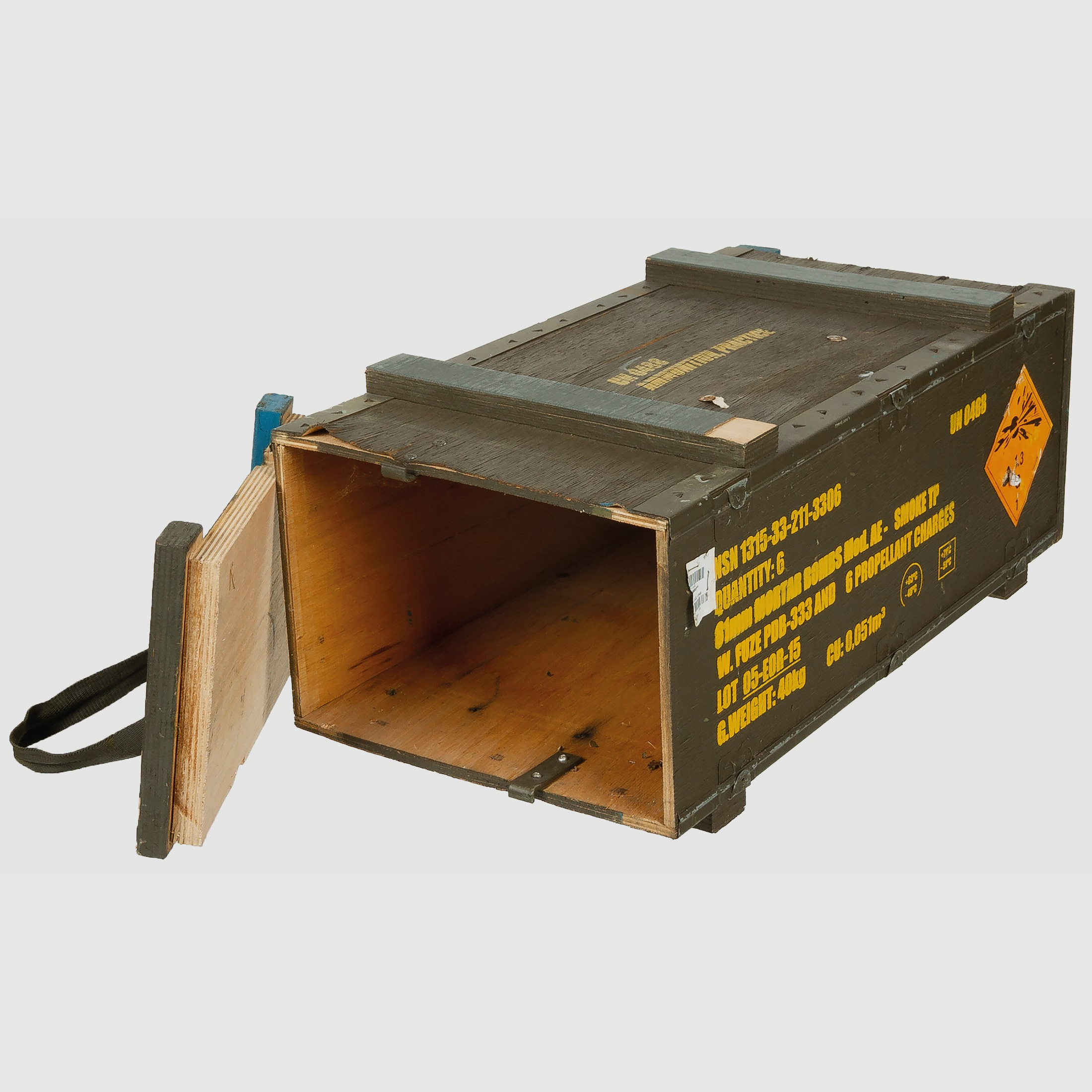 Italian wooden ammunition box