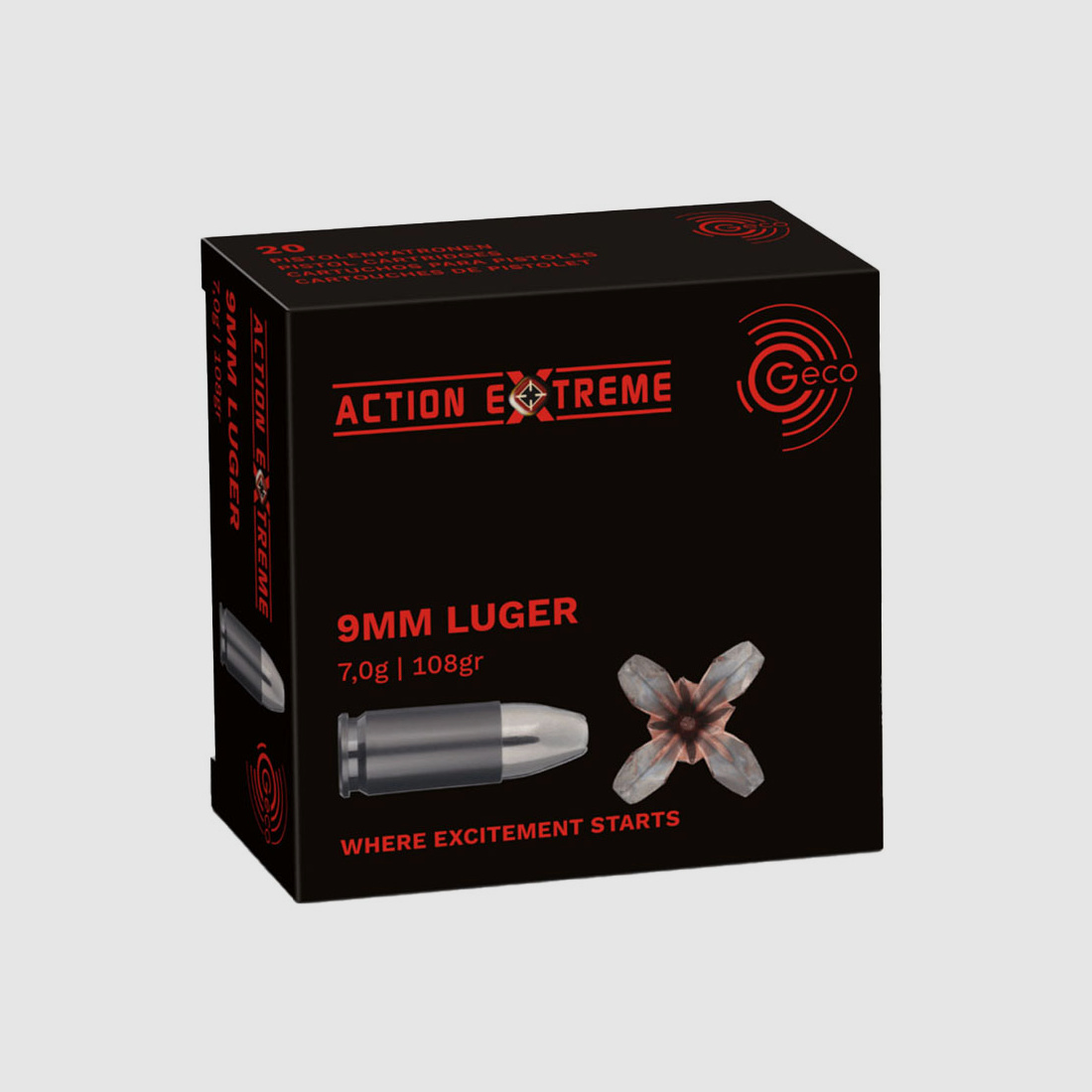 Geco 9mmLuger Action EXTREME 7,0g - 108gr.