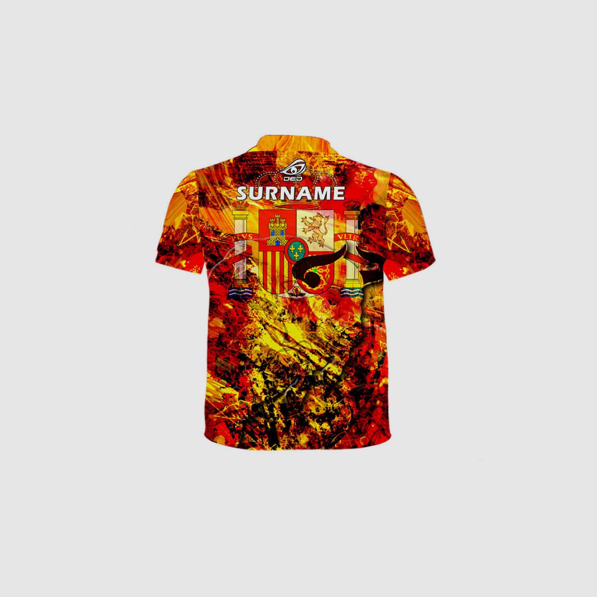DED Spanien T-Shirt, Größe: L, Benutzerdefinierter Name: Mit Benutzerdefiniertem Namen, Kleidungstyp: Kinder, Bild 2 von 3