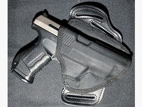 Walther P99 Schreckschuss Pistole 9mm P.A.K. bicolor (PTB 762) P 99 mit Pancake-Holster