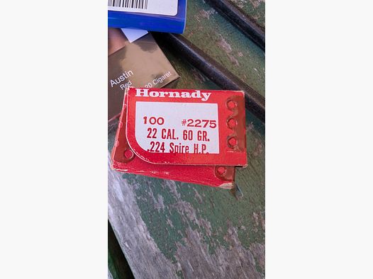 Lote: 39x Hornady .224 / 22 Cal. 60 gr Spire HP