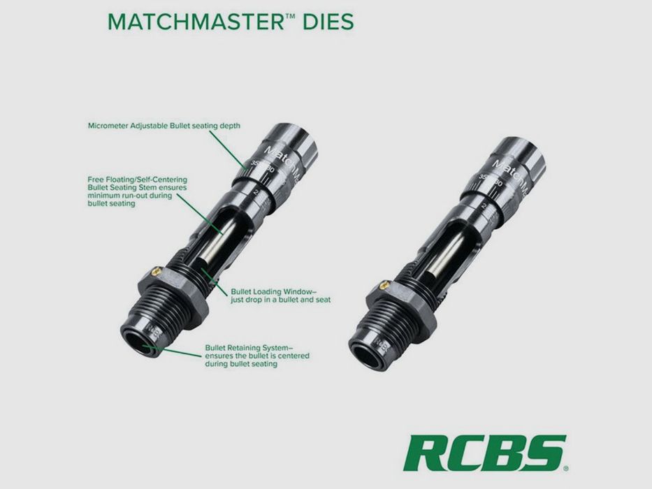 RCBS SEATER DIES RCBS .338 WINCHESTER MATCHMASTER BULLET SEATING DIE, imagen 4 de 6