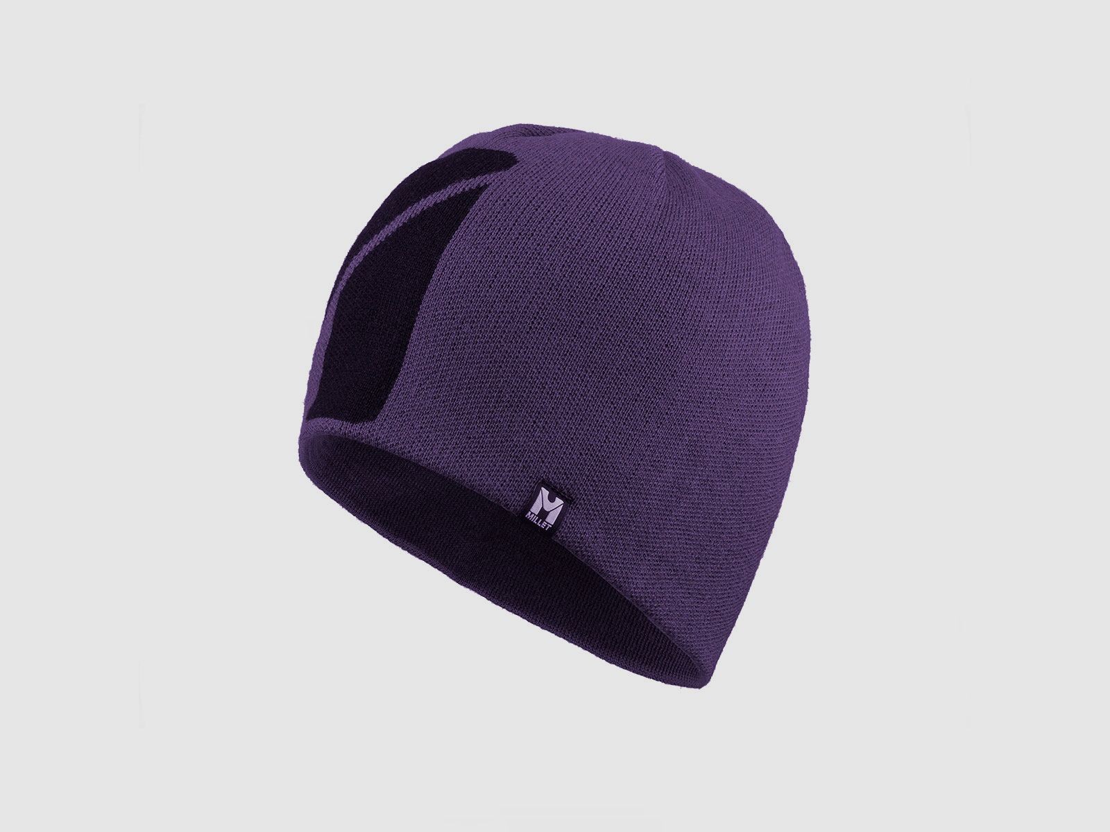 CHAPEAU – MILLET – LOGO BEANIE Velours Violet, image 1 sur 2