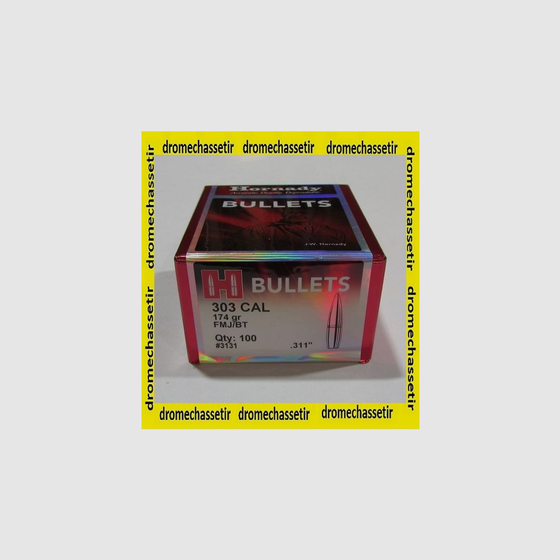 Box 100 Geschosse Hornady Kal. 303 (0.310) FMJBT 174 Grain ref 3131, Bild 2 von 2