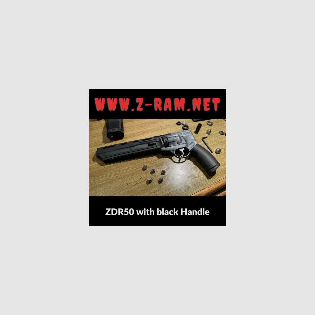 Z-RAM ZDR50 BLACK CASE FOR UMAREX T4E HDR50 INNARDS (HIDE Z-EXTENSION!)