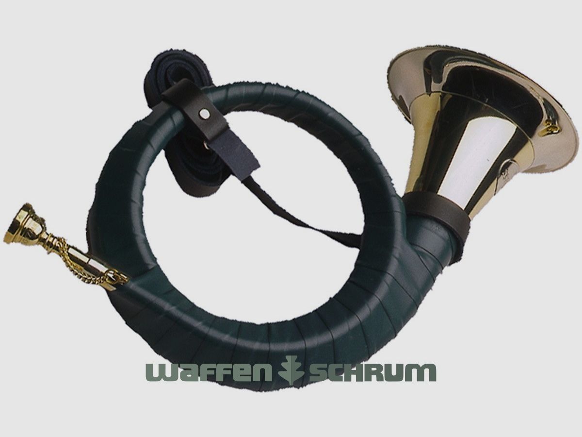 Dotzauer Fürst-Plesshorn B 2-windig Mundstück Grüne Umwicklung - Ledertrageriemen