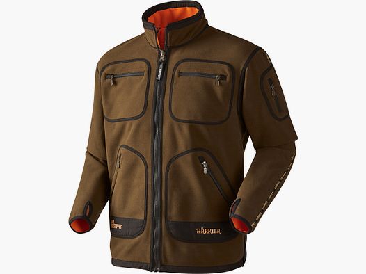 Härkila Fleecejacke Kamko Green - Orange Blaze