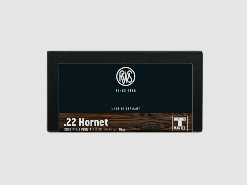 RWS .22 Hornet Teilmantel TM SP