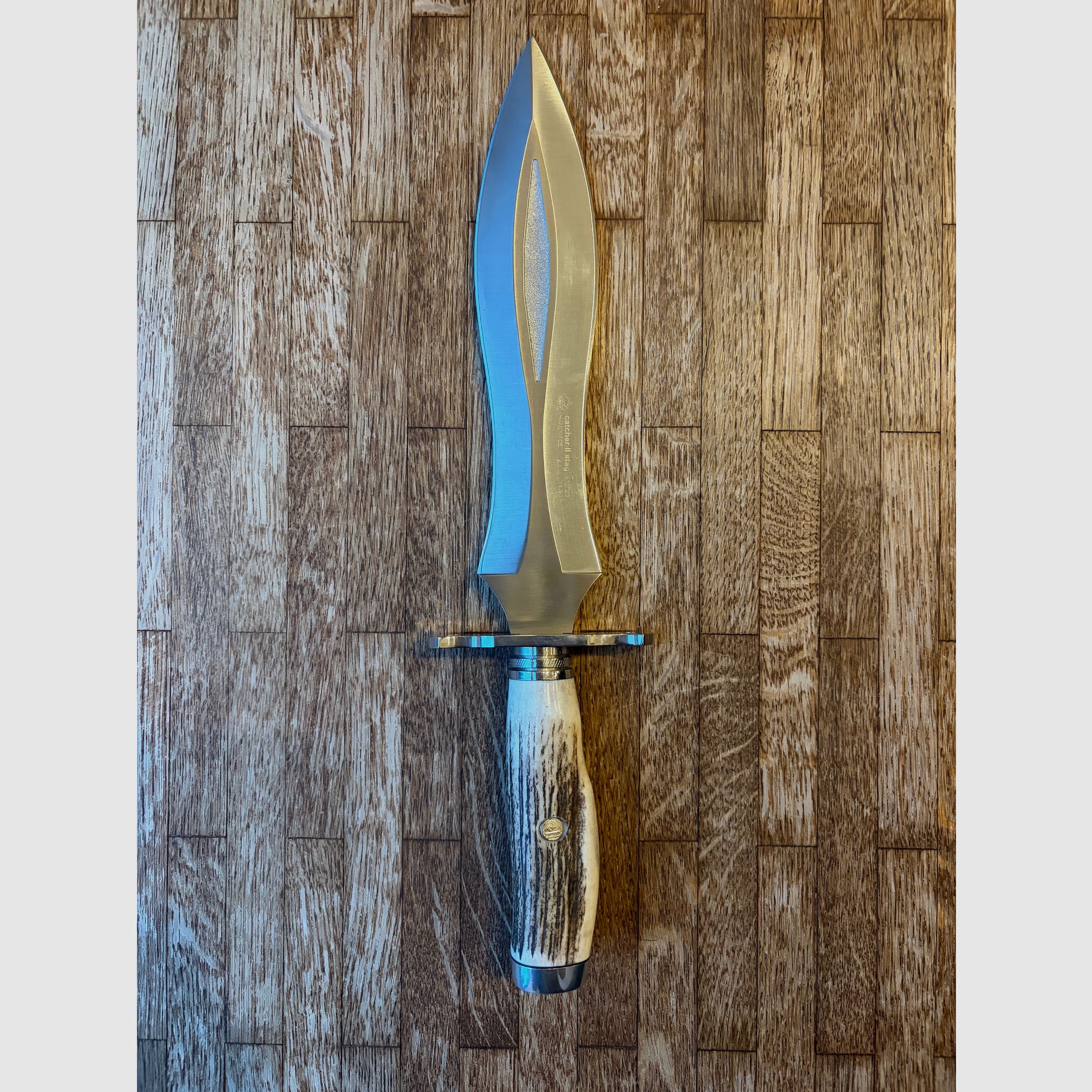 PUMA IP Catcher II Stag cuchillo de caza Bowie cuchillo de doble filo