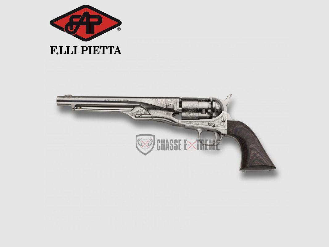 Replica PIETTA 1860 Army Nikkel Gegraveerd Kal. 44 Pn