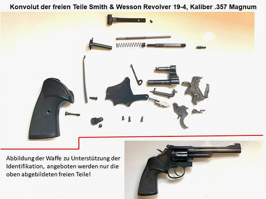 Konvolut freie Teile Revolver S&W 19-4 mit Pachmayr