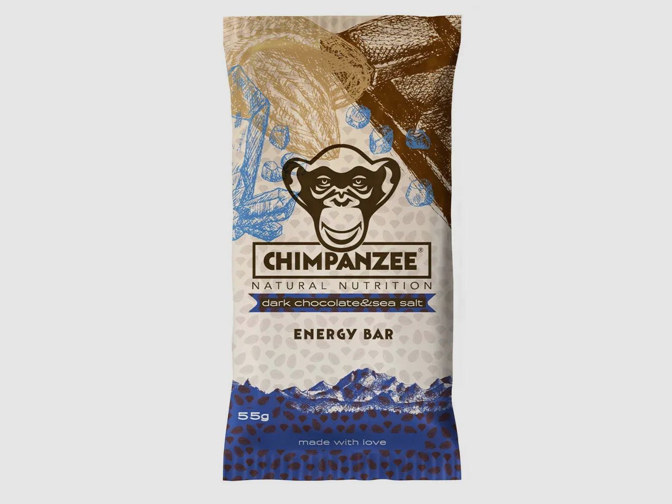 Chimpanzee Riegel Energy Bar Dunkle Schokolade Salz