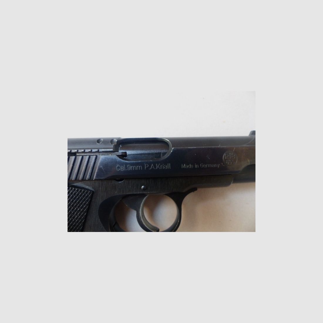 ERMA EGP 459 ähnlich Colt Officer’s ACP (1911 Kompakt) Cal. 9mm PAK mit Ovp, Anleitung, Abschussbecher & Bürste sagenhafter Zustand aus Sammlung