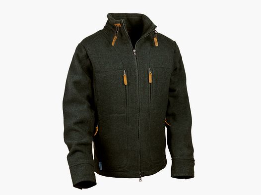 Veste en loden douce "Kragenhuber", noire