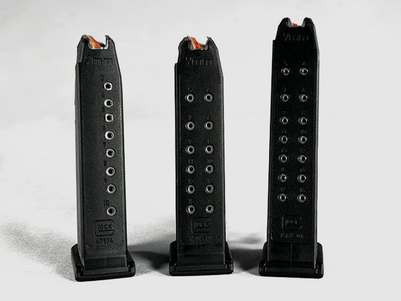 GLOCK Standard-Magazine mit Zubringer signalorange 9mm, Standard - 17rd, G17 & 45