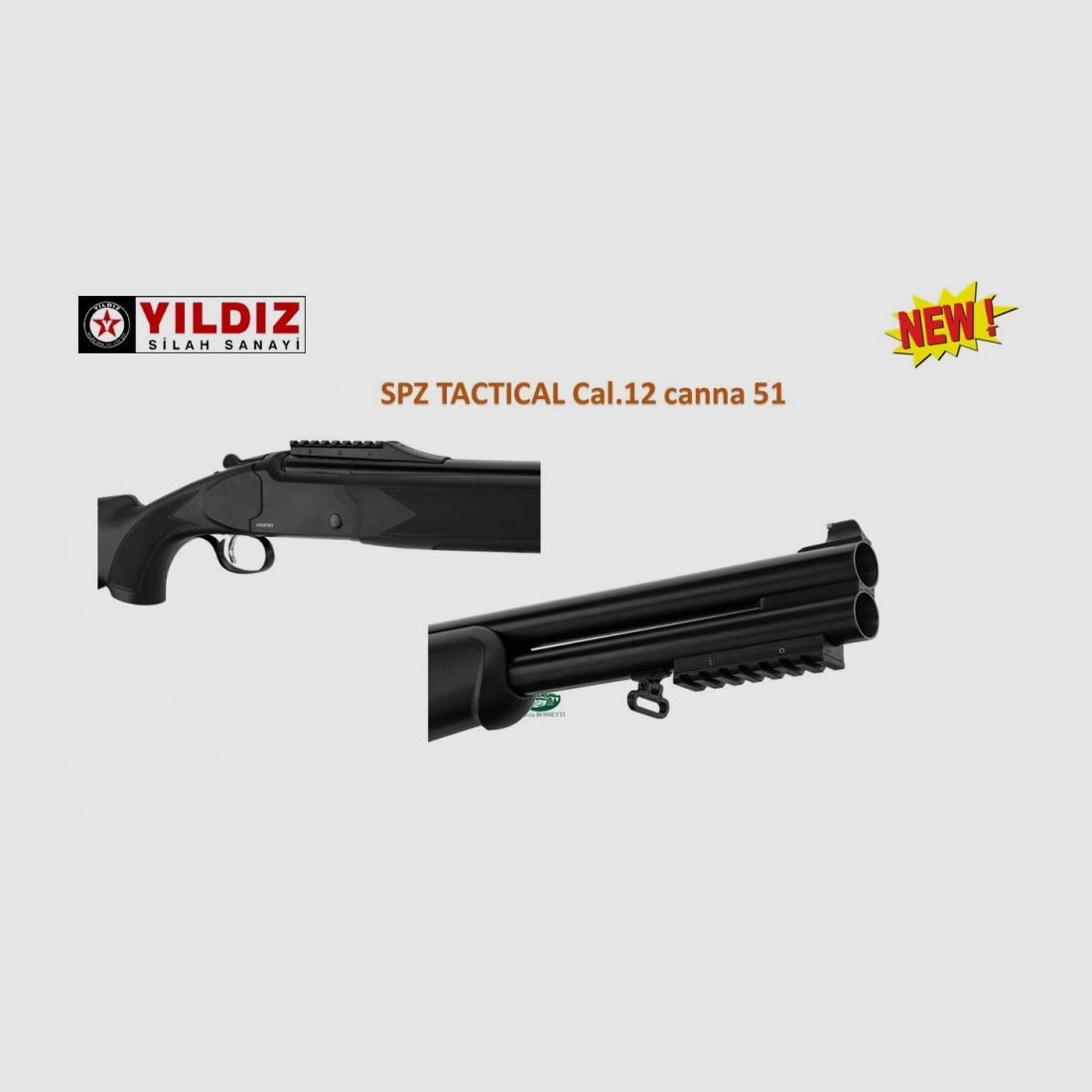 YILDIZ Bockdoppelflinte SPZ TACTICAL SLUG Kal. 12 Lauf 51, Bild 2 von 2