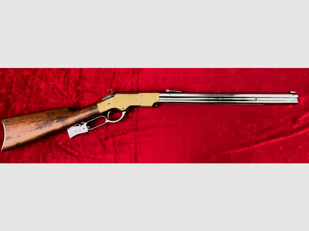 HEGE Uberti 1860 Henry Sonderserie mit Messingsystem und Lauf in White Finish Carbine Kal. 44/40 One of One Thousand 