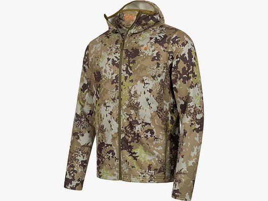 Blaser Blaser Heren Drain Full Zip Hoody Huntec Camo met geïntegreerd gezichtsmasker.