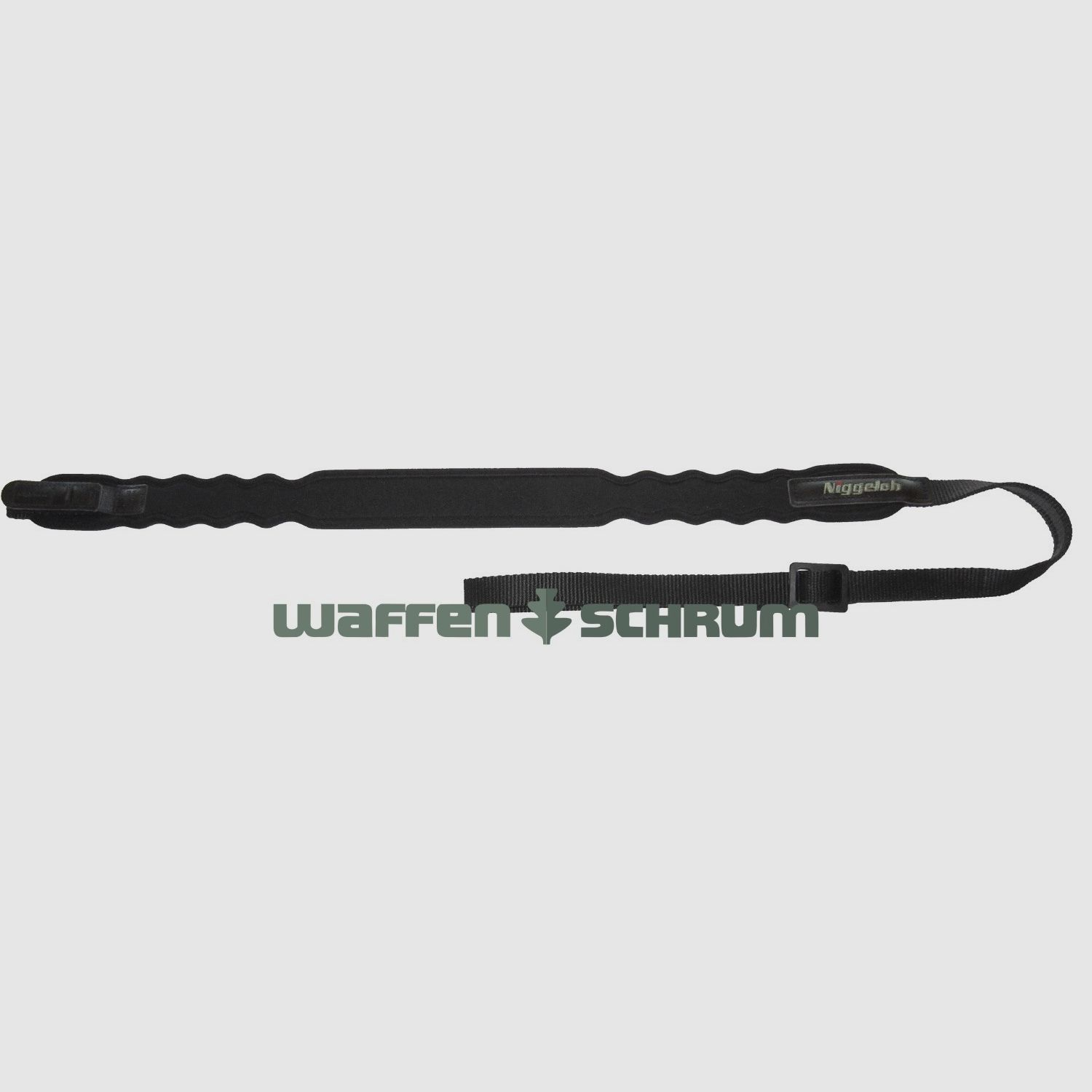 Niggeloh geweerriem elegant zwart met snelsluiting