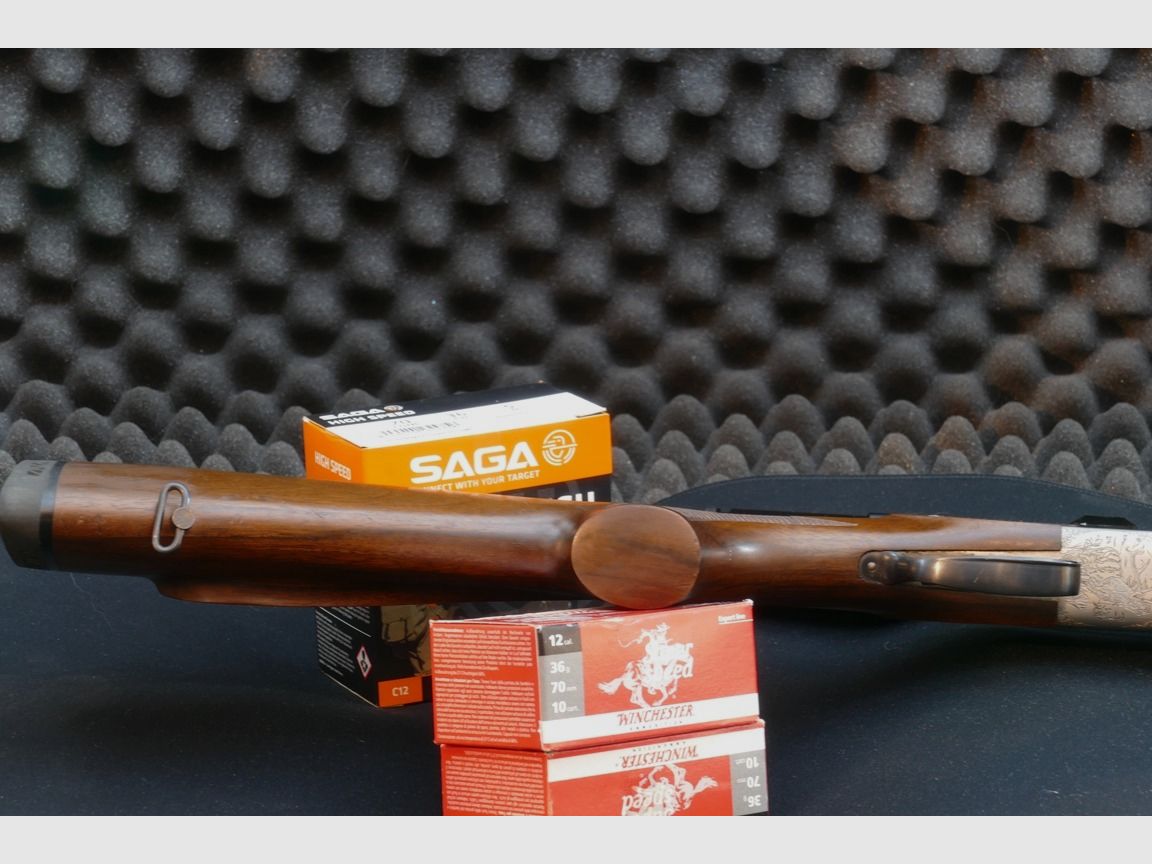Bockbüchsflinte, Kettner, Ital. Fertigung, Kaliber 9,3x74R und 12/70.