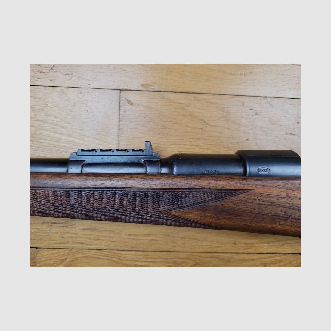 Uitzonderlijk Rival geweer – kaliber 10,75 x 68 – Catalogus van de Manufaktur – uitstekende afwerking Dumoulin – zeer mooie kolf met ruitjes – Stetcher trekker – mechaniek even uitstekend als snel – schitterende loop – zeer mooie bluing – perfecte staat, afbeelding 30 van 35