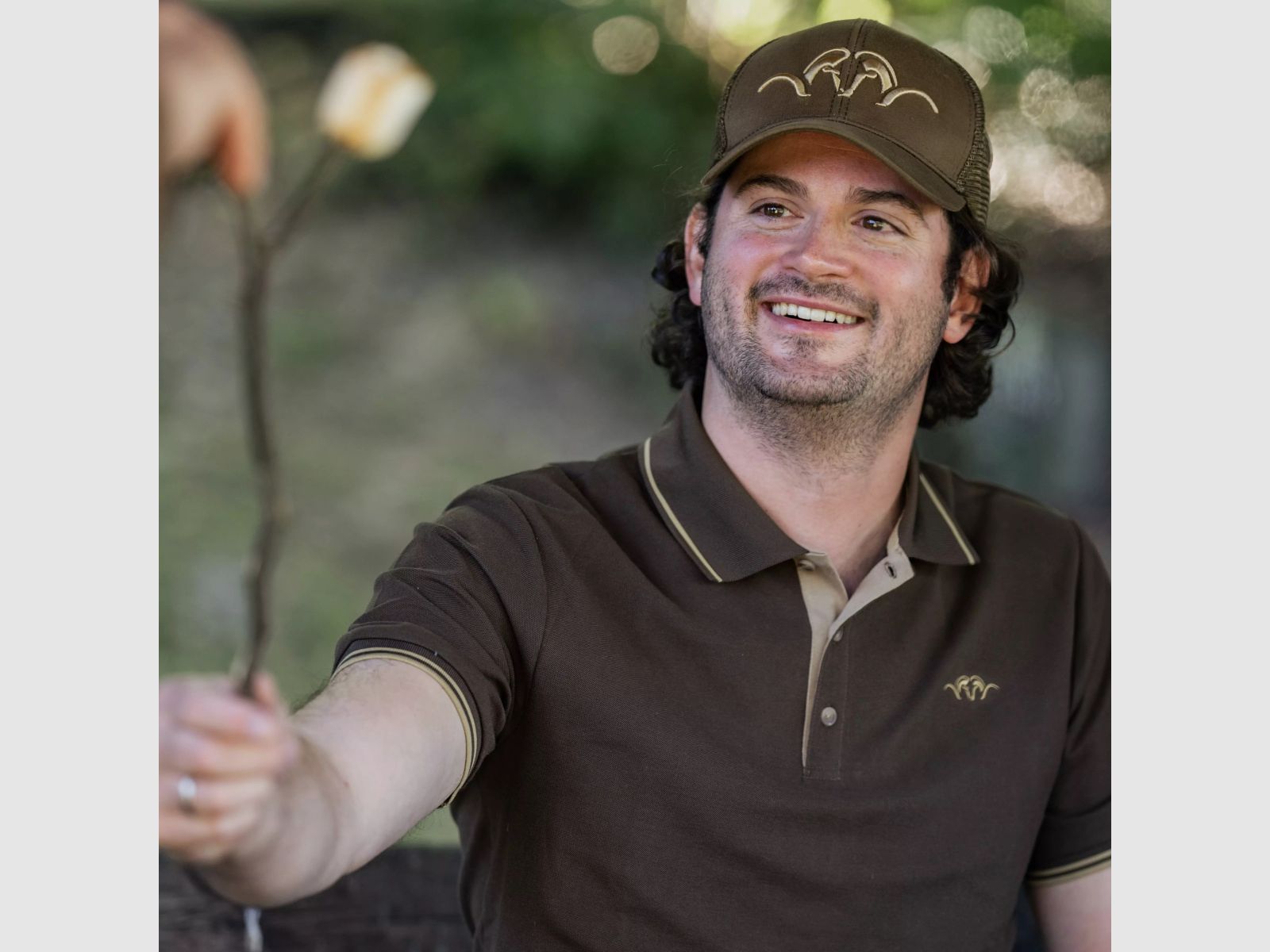BLASER Polo Shirt pour hommes 22 Marron foncé