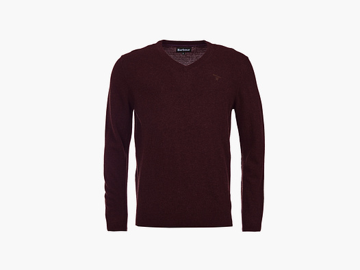 BARBOUR Essential Lambswool V Ausschnitt Merlot