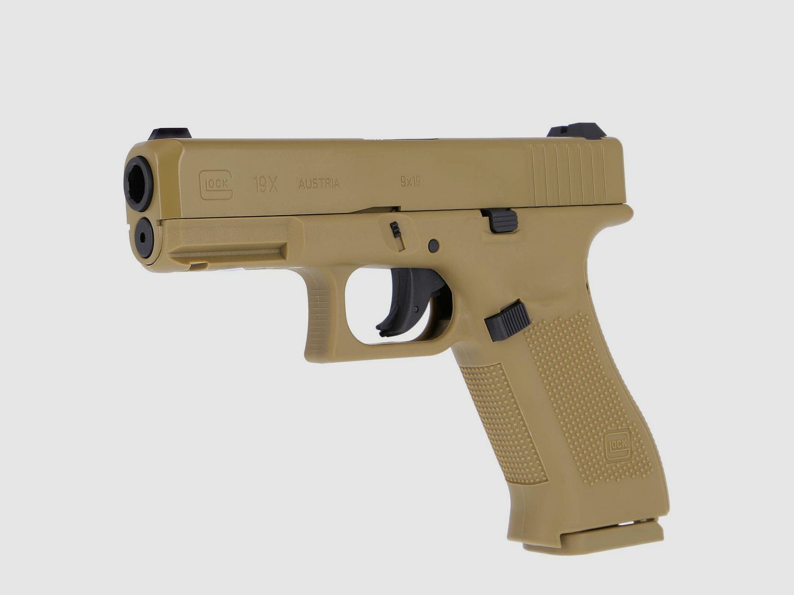 Umarex Glock 19X Co2-Pistole Coyote 19 Schuss Kaliber 4,5 mm Stahl BB (P18)