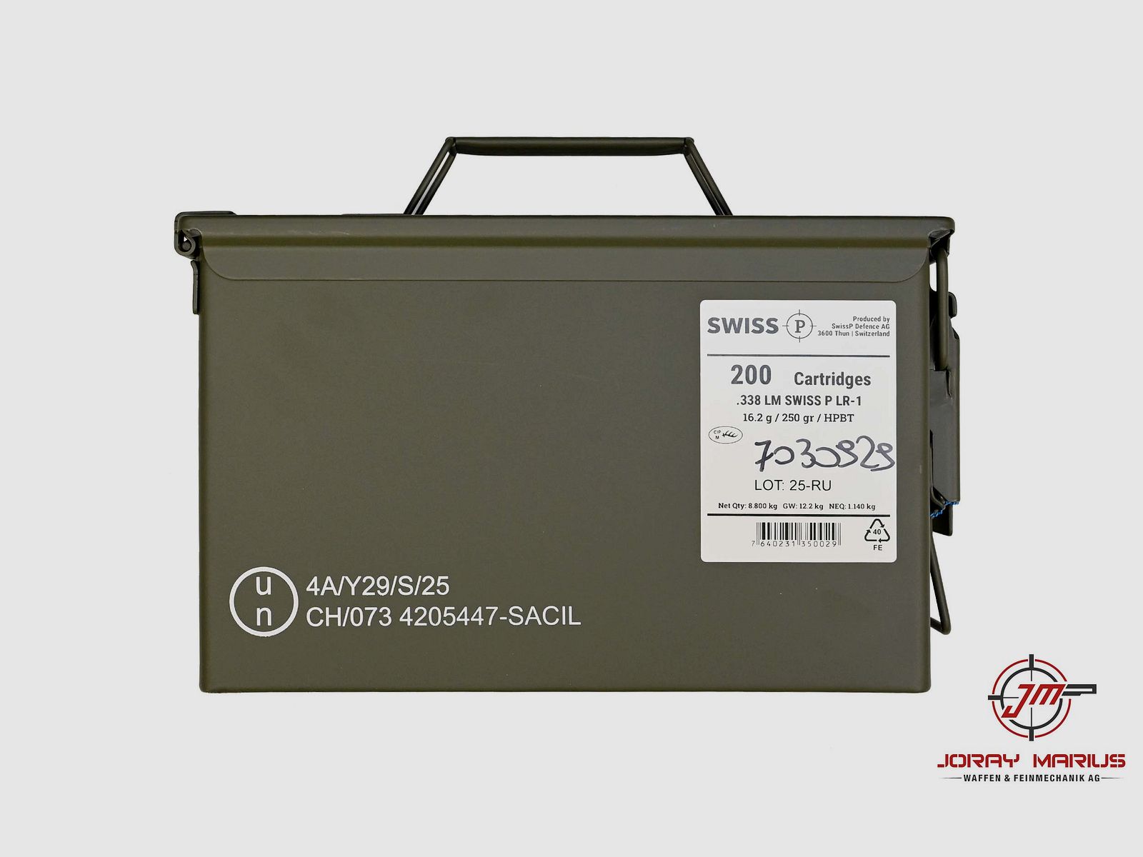.338 Lapua Magnum Swiss P LR-1 16.2g 250gr HPBT