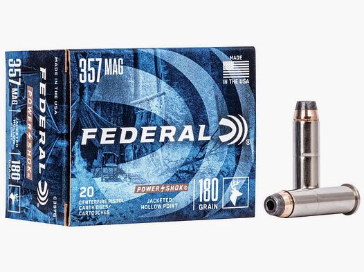 Federal Power-Shok .357 Mag. 180GR JHP 20 cartouches