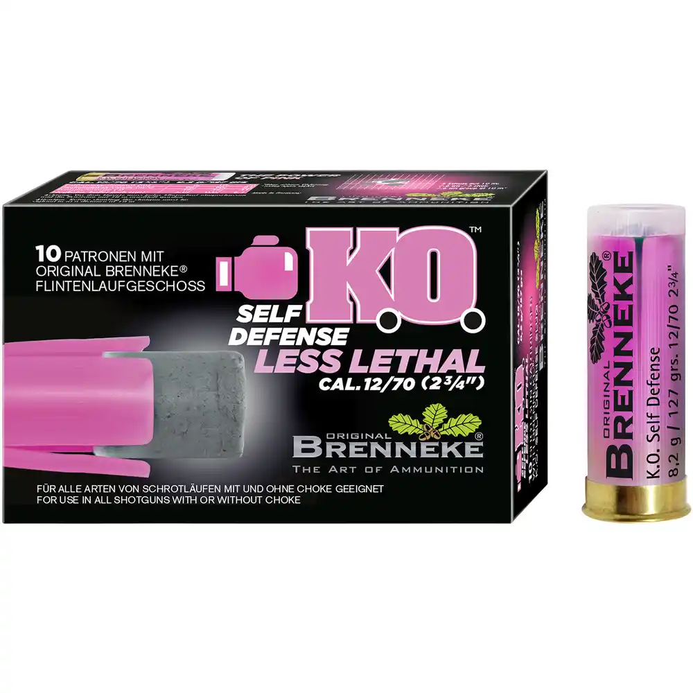 BRENNEKE K.O. "MINDER DODELIJK" SLUGS / FLG - 8,2G / 127 GRS - 12/70 - 10 SCHOTEN