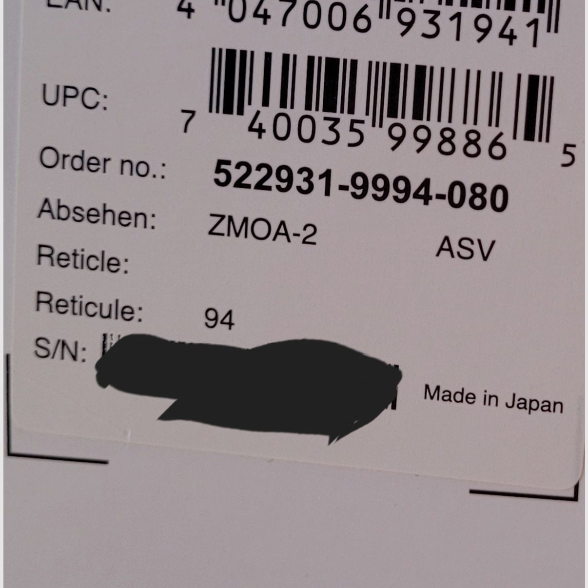ZEISS Conquest V4 4-16x44 *Absolute ZMOA-2 *ASV * Medium tube 30 mm * 1/4 MoA click *