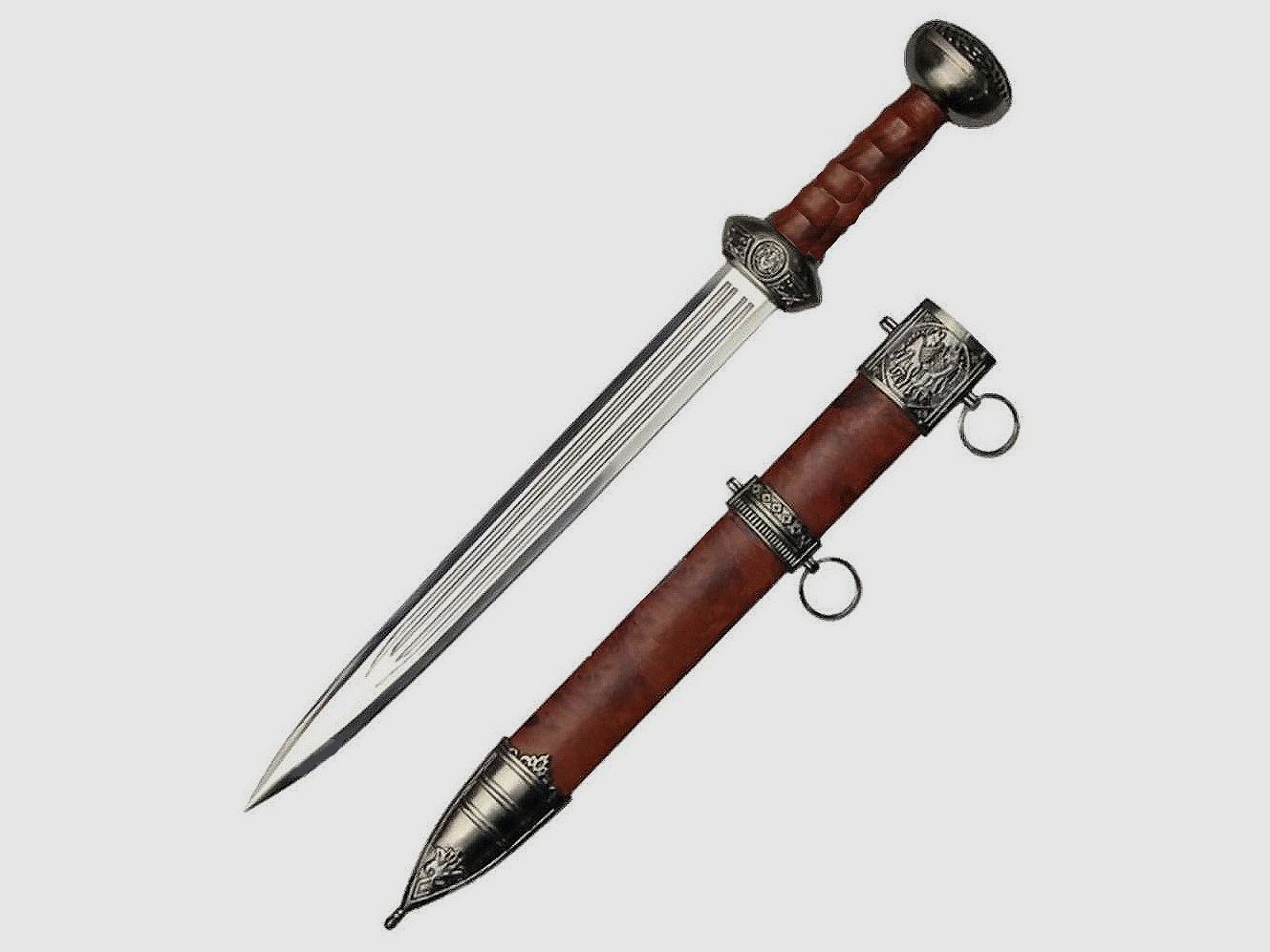 Römerdolch braun mit Scheide