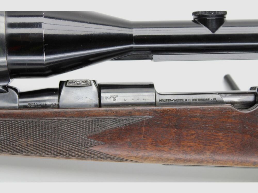 Rep. rifle Mauser 98 hunting conversion with Zeiss Diatal 8x56 and stock shortening 9.3x62