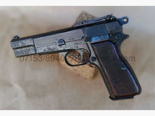 FABRIQUE NATIONAL WKII FN High Power - M.1935 mit Nut f. Anschlagschaft, Schiebevisier