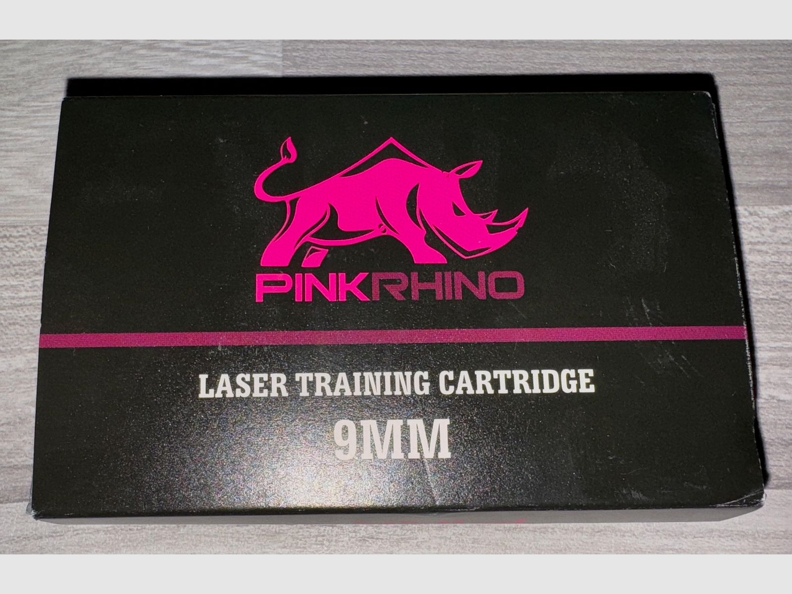 Roze neushoorn laserpatroon 9 mm