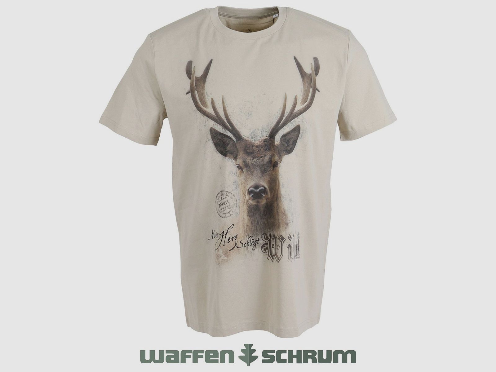 AKAH T-Shirt Herz schlägt Wild Sand