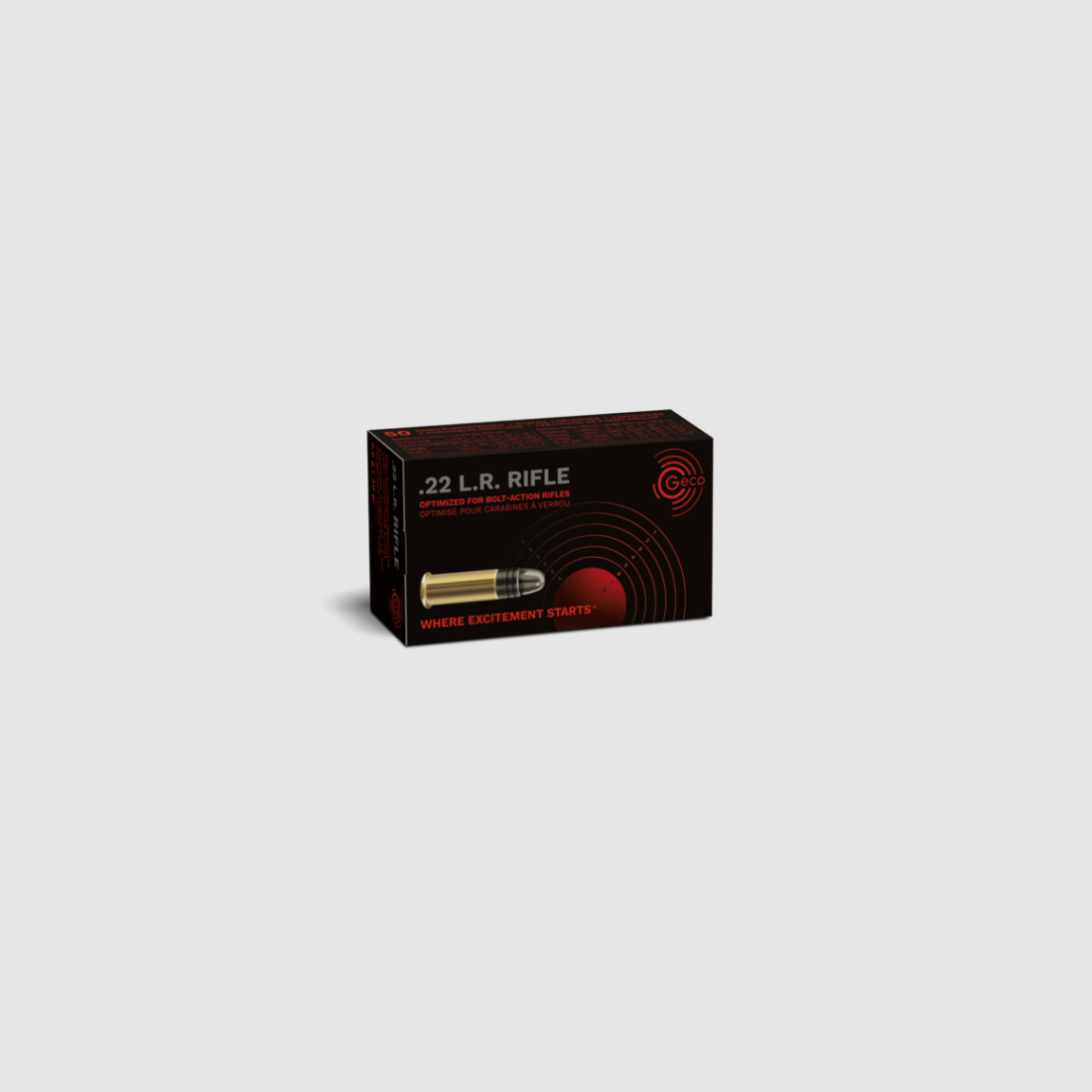 GECO RIFLE KK-PATRONEN - .22LR - 40GRS. - 50 SCHUSS