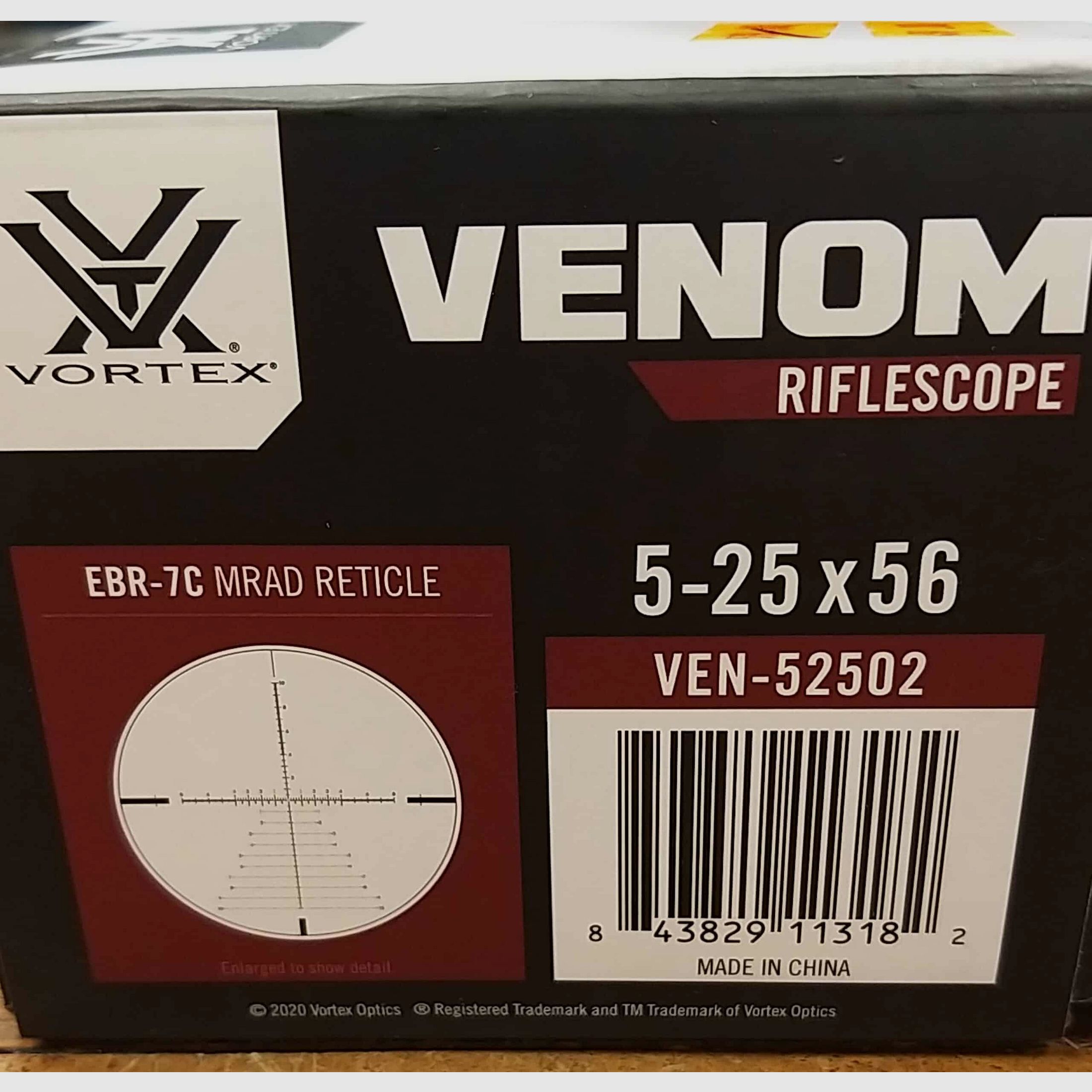 VORTEX VENOM 5-25 x 56 MRAD RETICLE, immagine 5 di 5