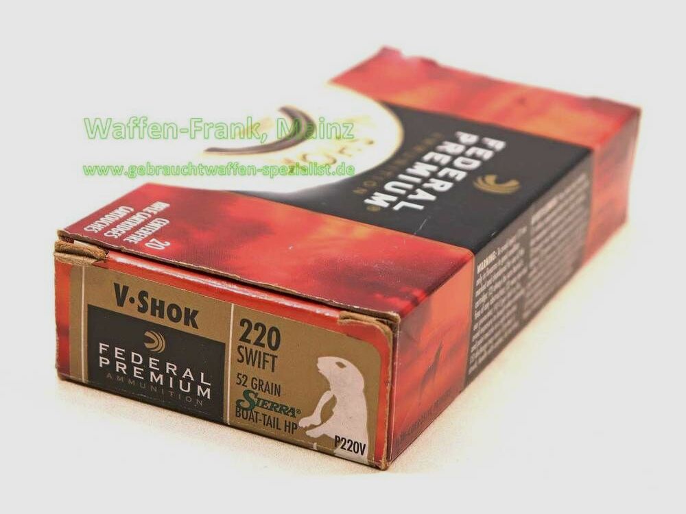 Federal / USA Geweerpatronen Premium .220 Swift